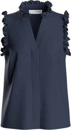 Selected Dames, Tops, Blauw, Maat: M Linnen
