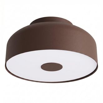 Sollux Lighting Plafone marr&oacute;n acero/pvc alt. 15 cm