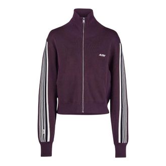 Autry Changbin Zip Hoodie - Dames - Sweatshirts & Hoodies - Paars - Maat: L Katoen