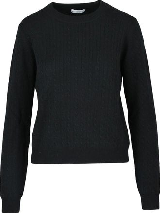 Ballantyne Kasjmier Ronde Hals Pullover Trui - Dames - Cashmere truien - Zwart - M - Kasjmier - Truien & Vesten