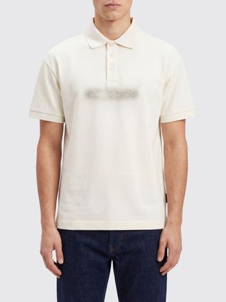 Palm Angels Polo Shirt Men color Yellow Cream