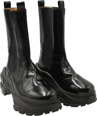 Maison Margiela Womens Leather Retro Fit Combat Boot (Authentic Pre-Loved)