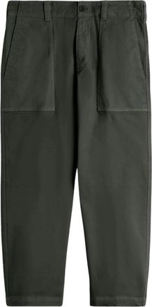 Aspesi Cropped Gabardine Broek - Dames - Vrijetijds broeken - Groen - S - Broeken