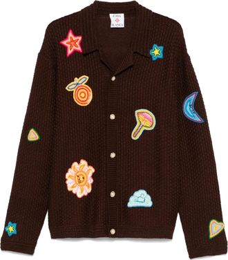 Casablanca Camicia con motivo alluncinetto - Marrone