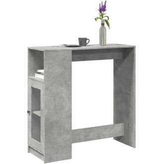 vidaXL Tavolo Bar con Rastrelliera Grigio 101x40x103,5 cm Multistrato - Vidaxl