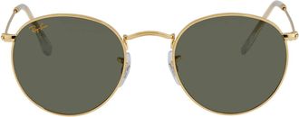 Ray-Ban Round Metal Legend Gold Green Classic G-15 Unisex Sunglasses RB3447 919631 50
