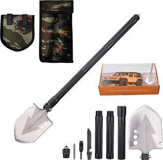 OEM Pala Plegable Multifuncional De 78 Cm, Con 3 Longitudes, Plegable A 180 Grados, Ideal Para Camping, Todoterreno, Senderismo, Jardiner&iacute;a Y Caza