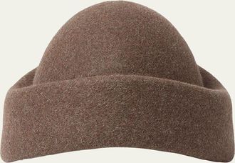 Loro Piana Greta My Felt Rabbit Fur and Baby Cashmere Hat