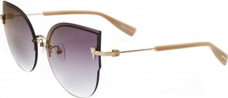 Trussardi Womens STR397F-200X-60 STR397F 60 200X Sunglasses - Gold - One Size