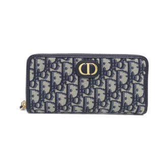 Dior Blue Canvas Long Wallet (Bi-Fold) (Pre-Owned)