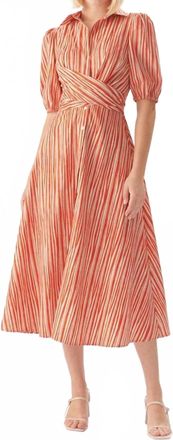 Exquise Kali Midi Dress In Red