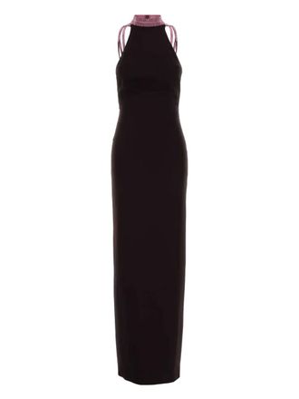 The Attico Halterjurk met open rug - Paars
