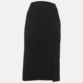 Moschino Black Crepe Pencil Skirt L