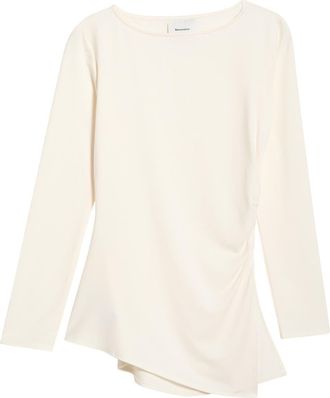 Reformation Margot Asymmetric Knit Top in Fior Di Latte at Nordstrom, Size X-Small