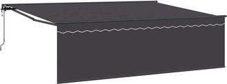 vidaXL Toldo Retr&aacute;ctil Manual Antracita 450 X 300 Cm Tela Vidaxl