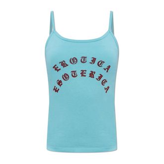 Willy Chavarria Sleeveless Tops, female, Blue, Size: M Sleeveless Top