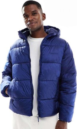 Jack & Jones Piumino blu lucido con cappuccio