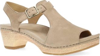 Dansko Womens Laverne Sandal In Sand Milled Nubuck
