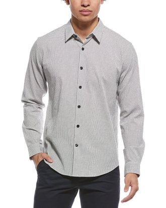 Theory Rammy Micro Grid Shirt
