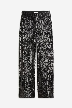 H&M Paillettenhose - Schwarz