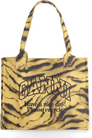 Ganni Gro&szlig;e Ganni-Tragetasche aus Baumwolle