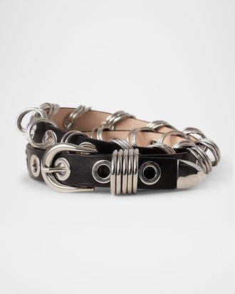 D&eacute;hanche Revenge Grommet Leather Belt