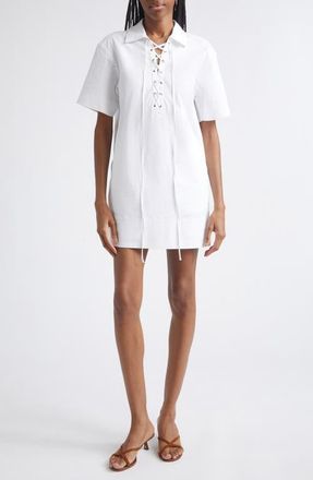 Staud Tove Lace Up Dress in White at Nordstrom, Size X-Small