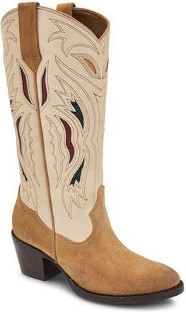 Frye Shelby Deco Stitch Western Boot in White Multi at Nordstrom Rack, Size 6