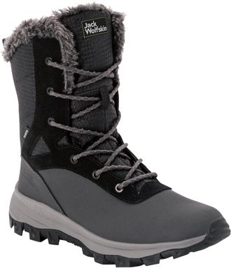 Jack Wolfskin Outdoorwinterstiefel JACK WOLFSKIN EVERQUEST TEXAPORE SNOW HIGH W, Damen, Gr. 40,5, schwarz (phantom, schwarz), Leder, Textil, Schuhe Outdoorwintersti