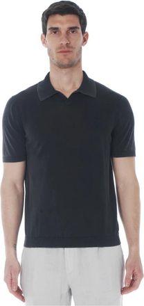 Irish Crone Polo met korte mouwen van katoen met derbykraag - Heren - Polos - Grijs - XL - Katoen - Tops