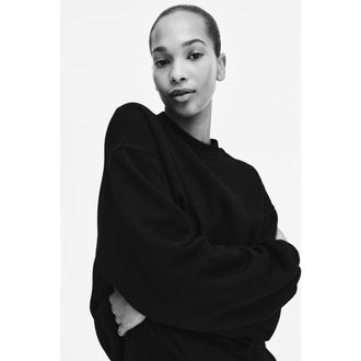 H&M Oversized Sweatshirt in Black at Nordstrom, Size X-Large