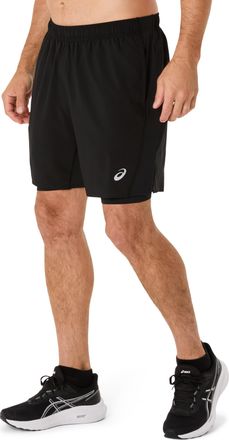 Asics Laufshorts ASICS ASICS CORE 2-N-1 7IN SHORT, Herren, Gr. XXL, N-Gr, performance schwarz, performance schwarz, Obermaterial: 100% Polyester, Hosen Lauf