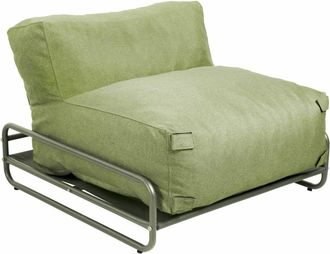 Oviala Tumbona modular de jard&iacute;n con estructura verde cactus