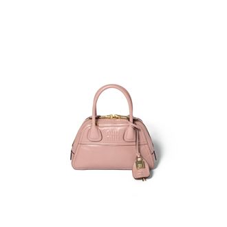 Miu Miu Vivant Shiny Leather Mini-bag, Woman, Rosy Blush