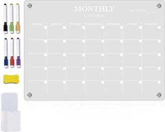 OEM Calendario Magn&eacute;tico Transparente Para Nevera + Accesorios, Calendarios Magn&eacute;ticos Semanales Y Mensuales, Pizarra Magn&eacute;tica, A3-4229cm