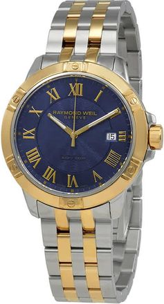 Raymond Weil Tango Blue Dial Two-tone Mens Watch 8160-STP-00508