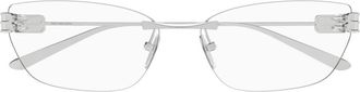 Balenciaga Bb 0490O Optical Frame - unisex - Brillen - Grijs - 62 MM - Accessoires