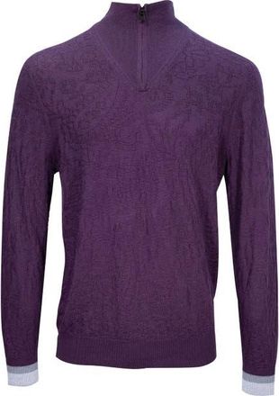 Lords of Harlech Quinn Quarter Zip Merino Wool Sweater in Plum at Nordstrom, Size Xx-Large