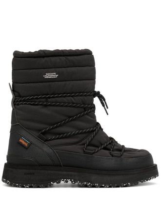 Suicoke BOWER quilted snow boots - unisex - Rubber/Polyester/Fabric - 8 - Black
