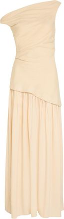 Faithfull The Brand Roma Off-the-shoulder Linen Maxi Dress - Beige - S (UK8-10 / S)