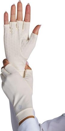 Coolibar Ouray Fingerless UV Sun Gloves, UPF 50+ Sun Protection in Vanilla at Nordstrom, Size X-Small