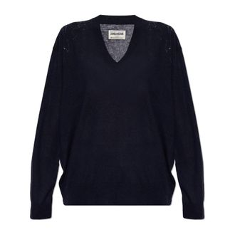 Zadig&Voltaire Dames, Truien, Blauw, Maat: S Kasjmier