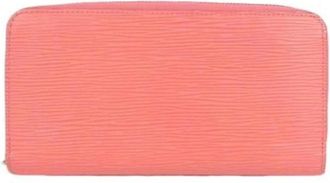 Louis Vuitton Pre-owned Vintage Lange Portemonnee (bi-fold) - Dames - Vintage Accessoires - Roze - ONE Size - Leer - Vintage