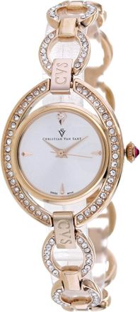 Christian Van Sant Womens Stella White Round 28mm