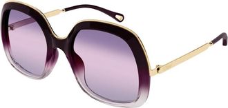 Chlo&eacute; Ch 0327S 004 Zonnebrillen - Dames - Zonnebrillen - Paars - 56 MM - Accessoires