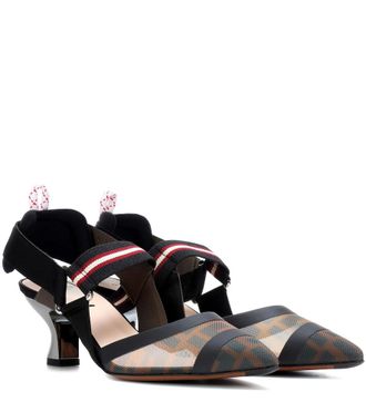 Fendi Colibr&igrave; mesh slingback pumps