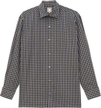 Ines De La Fressange Nova Geruite Blouse - Dames - Overhemden - Zwart - M - Katoen - Overhemden