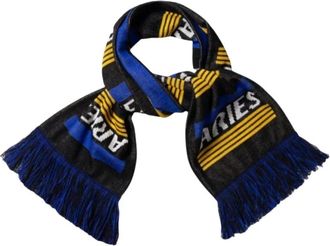 Aries Creditcard Sjaal - Heren - Wintersjaals - Blauw - ONE Size - Wol - Accessoires