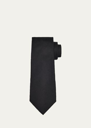 Tom Ford Mens Large Tonal Herringbone Silk Tie