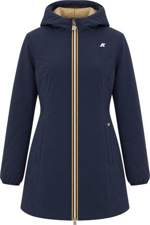 K-Way Reversible Three-Quarter Length Jacket With Hood And Striped Detail